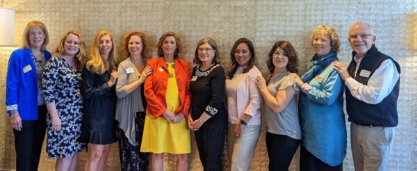 The ALCA 2023 board of directors. Kate Granigan (third from right), president elect; with (from left): Debra Feldman, past president; Annette Murphy, director; Nina Herndon, director; Lisa Kaufman, director; Anne Sansevero, president; Angela Thomas, director; Lina Supernet-Zapada, director; Kate; Susy Murphy, director; and Steven Michael Barlam, secretary-treasurer.